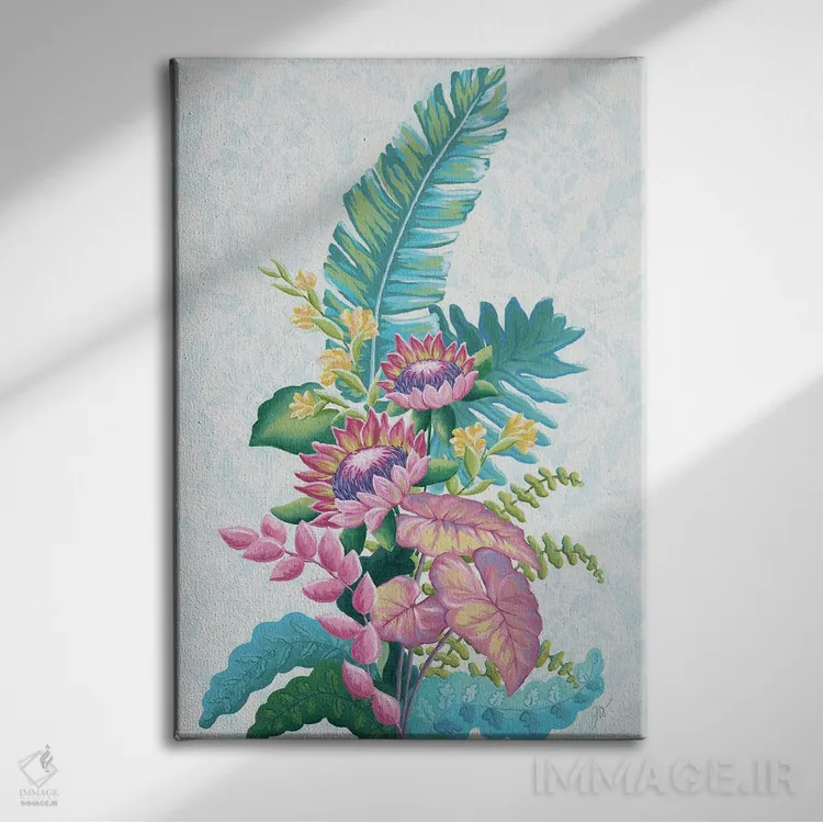 تابلو دکوراتیو تروپیکانا I اثر جکی ون توبل - نمای روبهرو روی دیوار