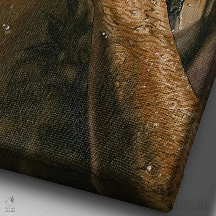 تابلو دکوراتیو فرانک اثر جناویو لویی - نمای نزدیک بافت بوم