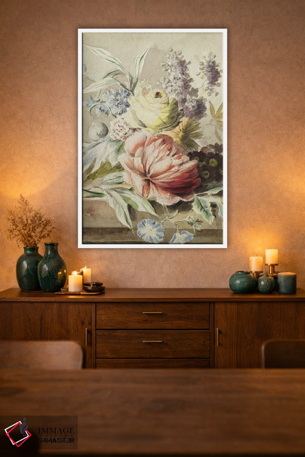 تابلو مدرن گل فروش اثر جکی ون توبل - D2W