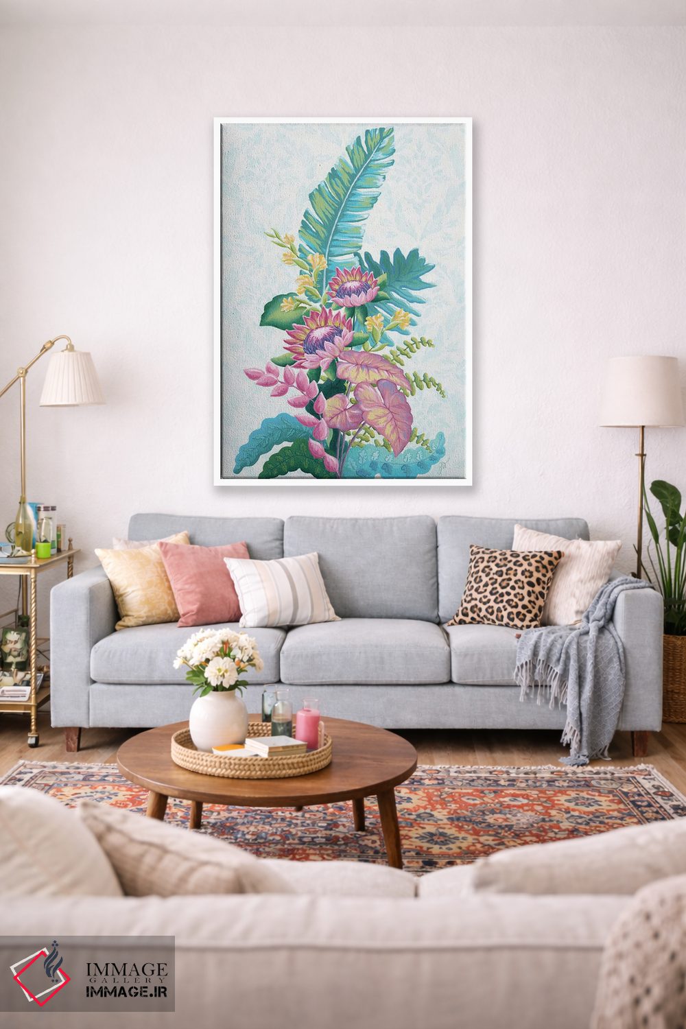 تابلو دکوراتیو تروپیکانا I اثر جکی ون توبل - D1W