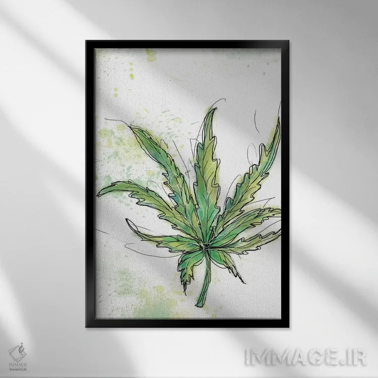 تابلو دکوراتیو غروب مائویی اثر یان وایس - نمای قابدار مشکی