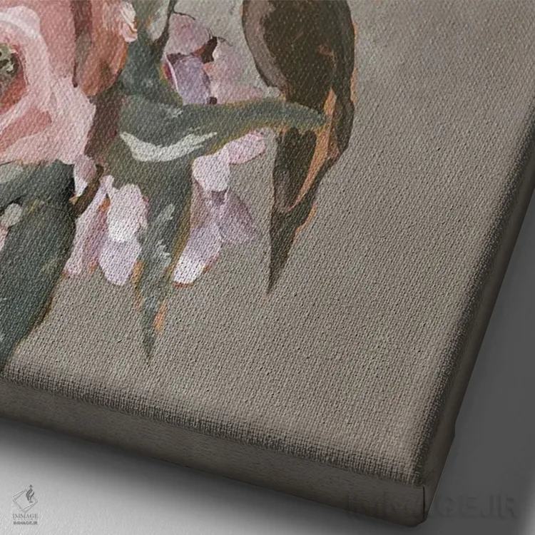 تابلو مدرن آوریل در پاریس I اثر جکی ون توبل - نمای نزدیک بافت بوم