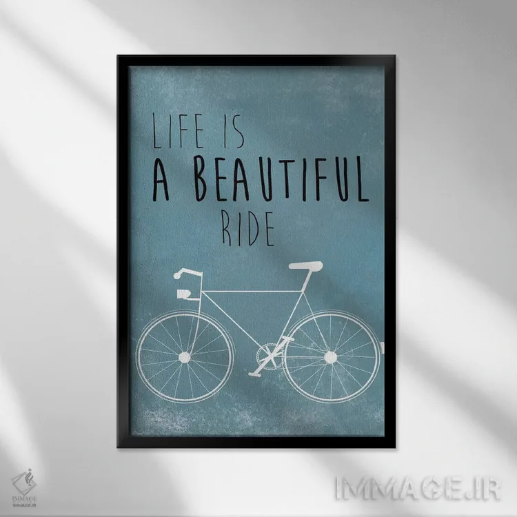 تابلو دکوراتیو سواری زیبا اثر یان وایس - نمای قابدار مشکی