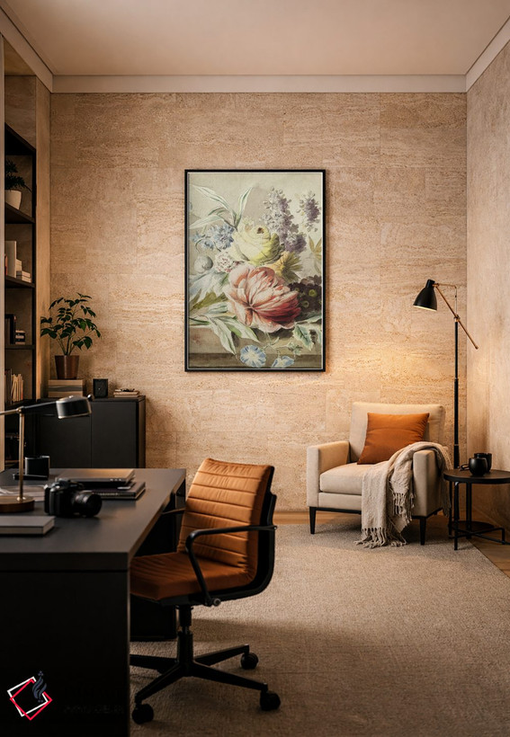 تابلو مدرن گل فروش اثر جکی ون توبل - D6B