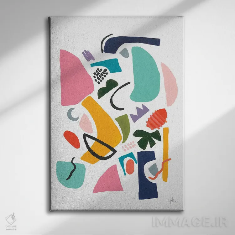 تابلو انتزاعی مزرعه اتمی III اثر یان وایس - نمای روبهرو روی دیوار