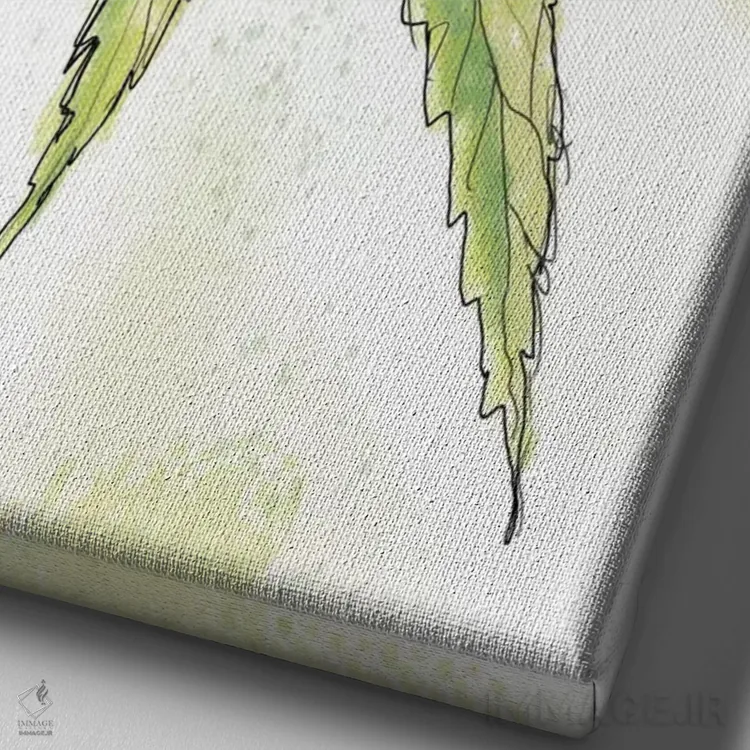 تابلو دکوراتیو رویای آبی اثر یان وایس - نمای نزدیک بافت بوم