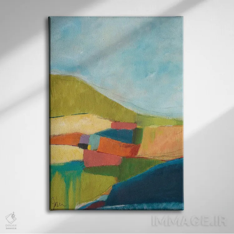 تابلو انتزاعی طبیعت سخن نمی گوید اثر یان وایس - نمای روبهرو روی دیوار