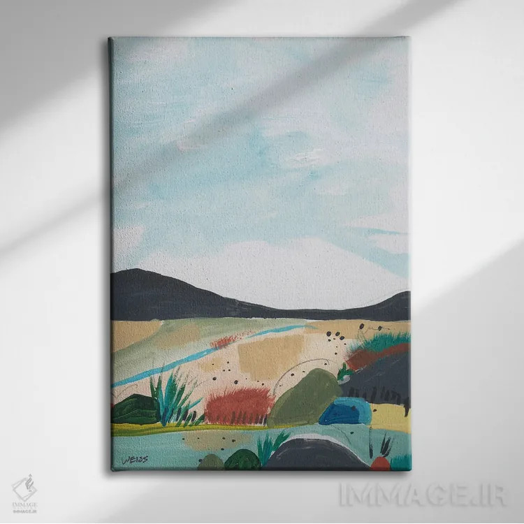 تابلو انتزاعی بر جای گذاشتن I اثر یان وایس - نمای روبهرو روی دیوار