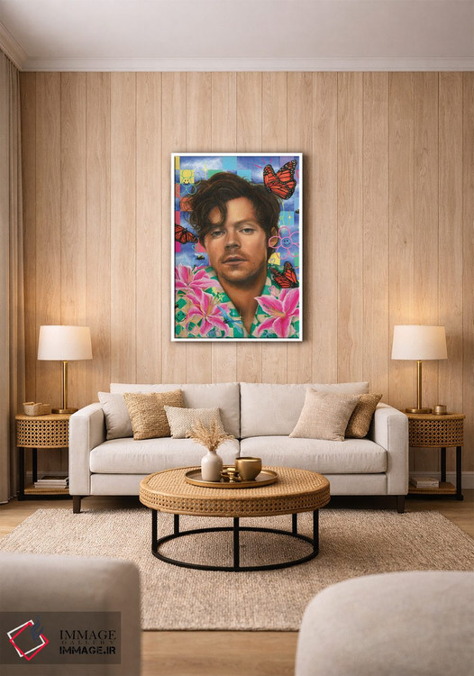 تابلو دکوراتیو هری استایلز اثر جناویو لویی - D1W
