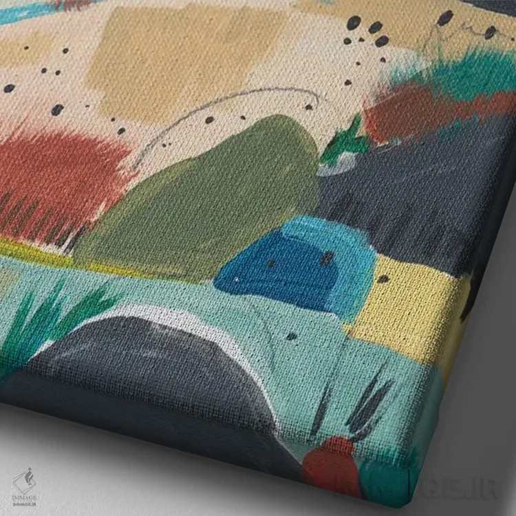 تابلو انتزاعی بر جای گذاشتن I اثر یان وایس - نمای نزدیک بافت بوم