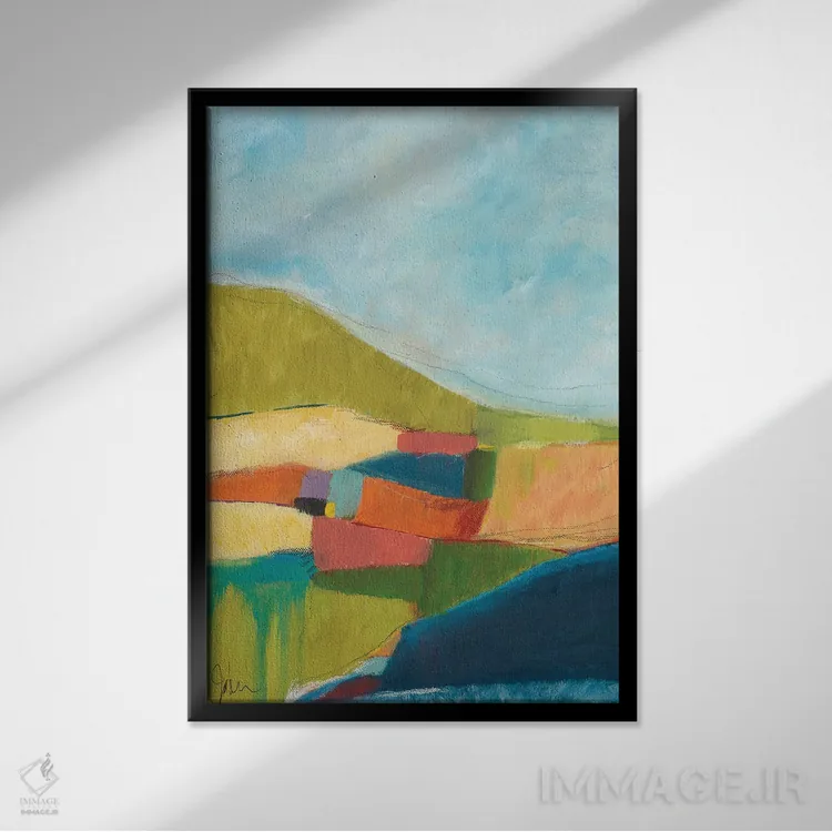 تابلو انتزاعی طبیعت سخن نمی گوید اثر یان وایس - نمای قابدار مشکی
