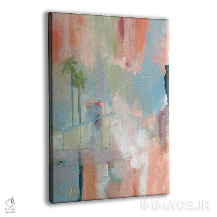 تابلو انتزاعی زندگی در صحرا II اثر یان وایس - نمای پرسپکتیو محصول