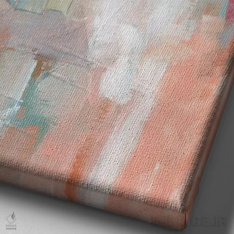 تابلو انتزاعی زندگی در صحرا II اثر یان وایس - نمای نزدیک بافت بوم