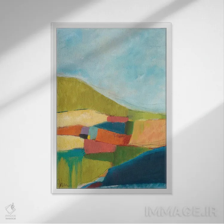 تابلو انتزاعی طبیعت سخن نمی گوید اثر یان وایس - نمای قابدار سفید