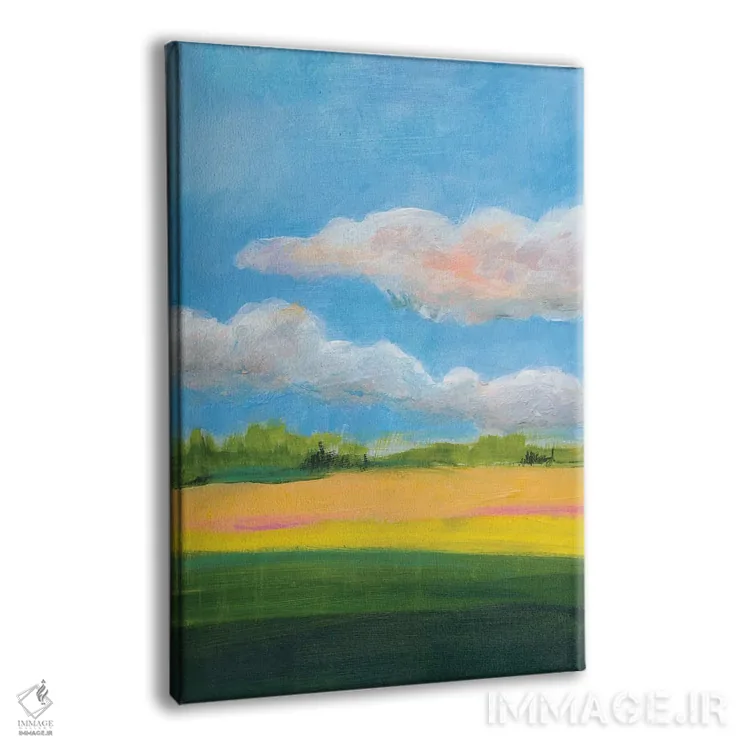 تابلو دکوراتیو زیر آسمان ابری I اثر یان وایس - نمای پرسپکتیو محصول