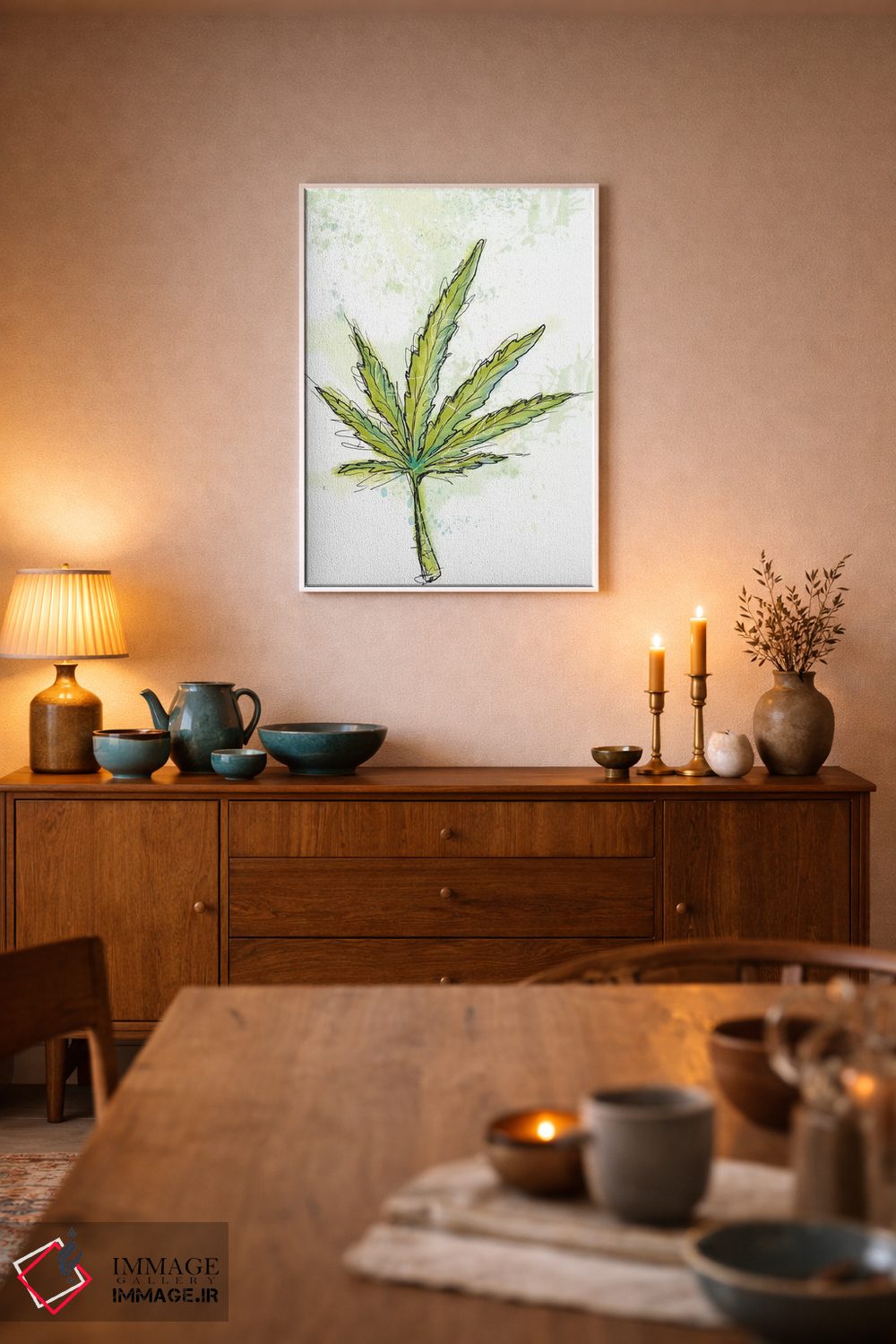 تابلو دکوراتیو شفق شمالی اثر یان وایس - D5W