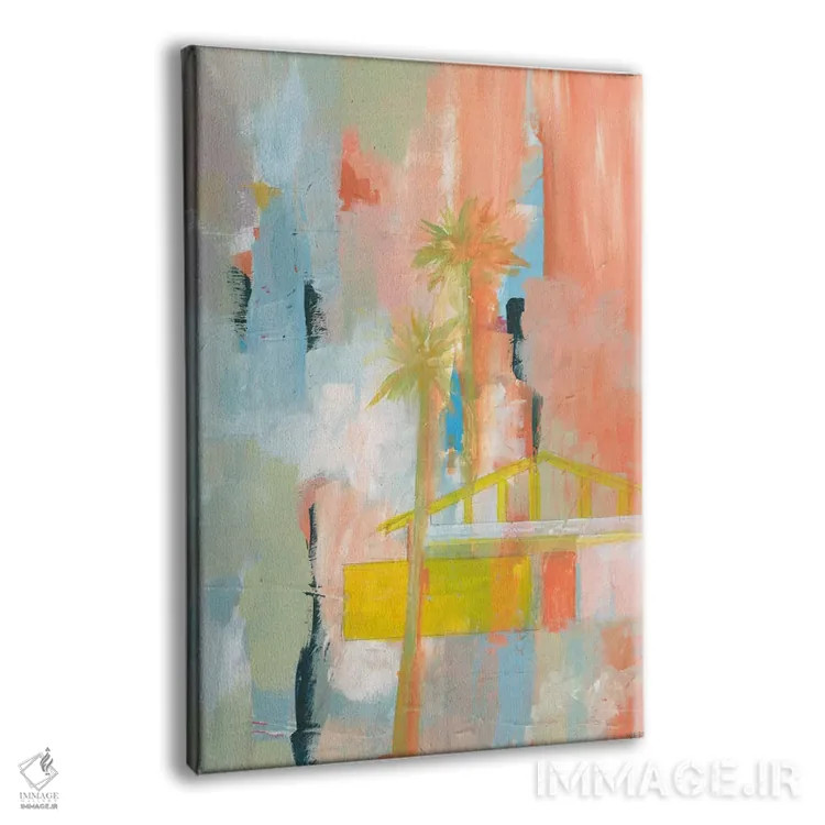 تابلو انتزاعی زندگی در صحرا I اثر یان وایس - نمای پرسپکتیو محصول