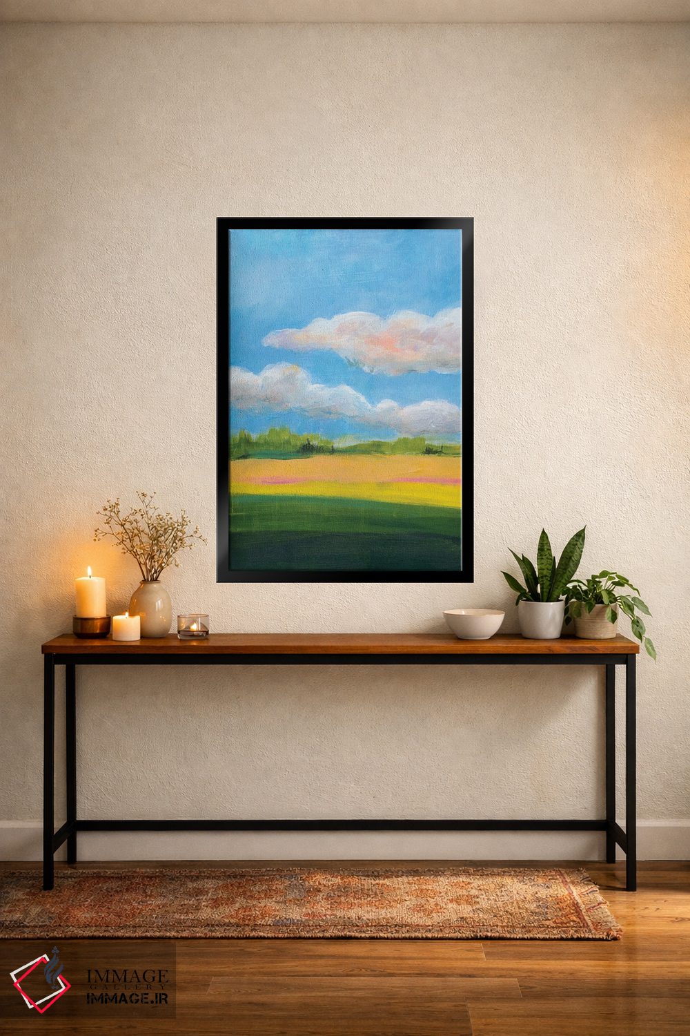 تابلو دکوراتیو زیر آسمان ابری I اثر یان وایس - D4B