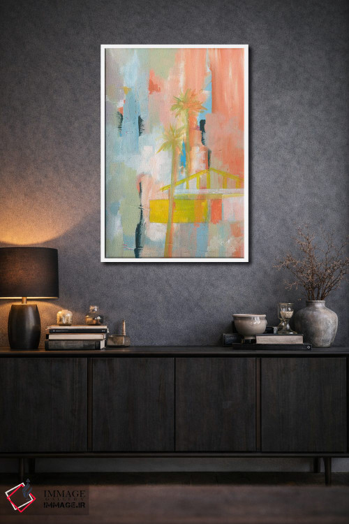 تابلو انتزاعی زندگی در صحرا I اثر یان وایس - D1W
