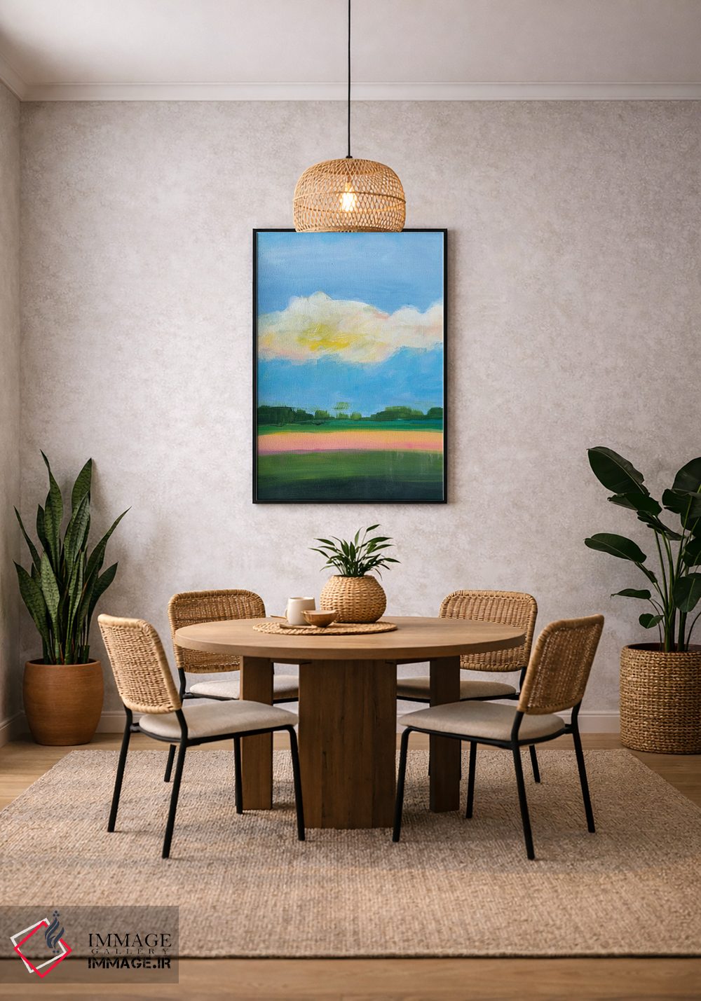 تابلو دکوراتیو زیر آسمان ابری II اثر یان وایس - D4B