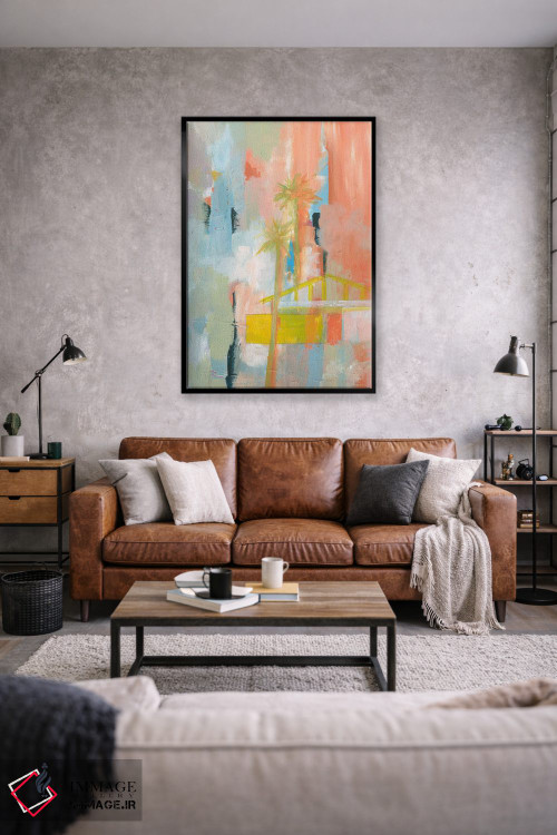 تابلو انتزاعی زندگی در صحرا I اثر یان وایس - D2B