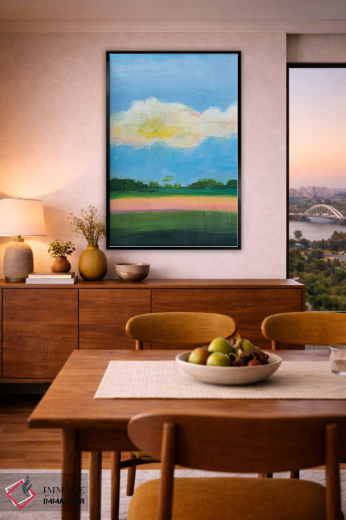 تابلو دکوراتیو زیر آسمان ابری II اثر یان وایس - D5B