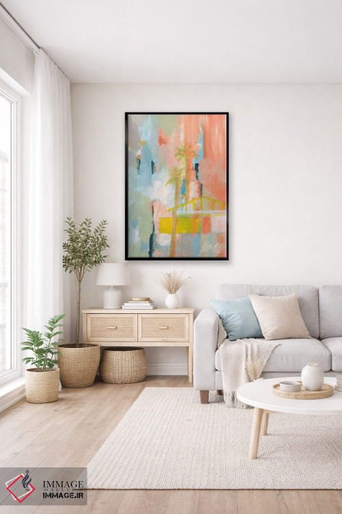 تابلو انتزاعی زندگی در صحرا I اثر یان وایس - D5B