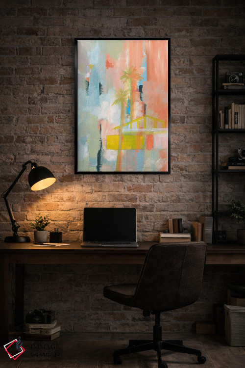 تابلو انتزاعی زندگی در صحرا I اثر یان وایس - D6B