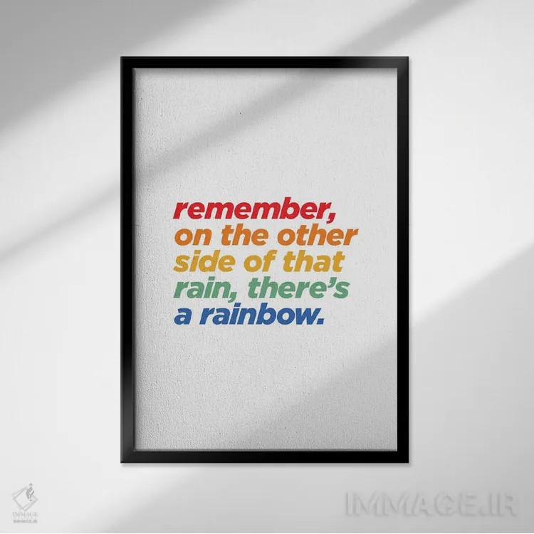 تابلو دکوراتیو روی روشن اثر جولیا والک - نمای قابدار مشکی