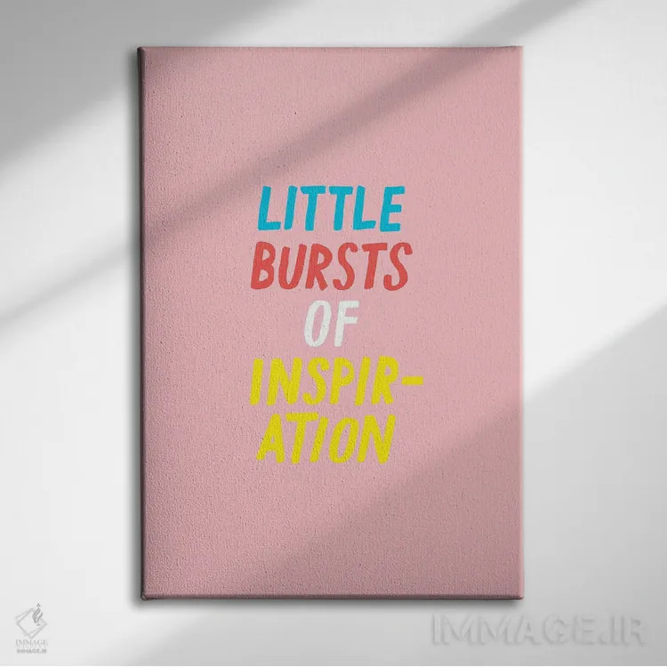 تابلو دکوراتیو جرقه های الهام کوچک اثر جولیا والک - نمای روبهرو روی دیوار