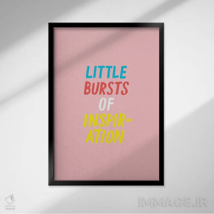 تابلو دکوراتیو جرقه های الهام کوچک اثر جولیا والک - نمای قابدار مشکی