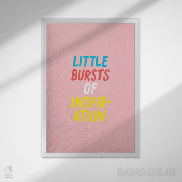 تابلو دکوراتیو جرقه های الهام کوچک اثر جولیا والک - نمای قابدار سفید