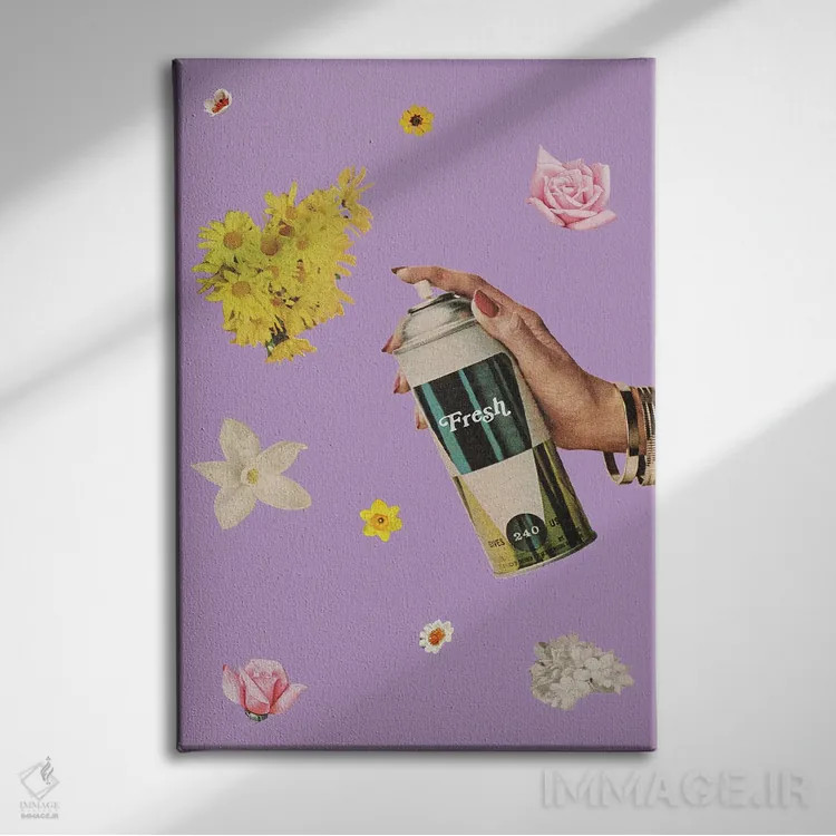 تابلو دکوراتیو خانه تکانی بهاری اثر جولیا والک - نمای روبهرو روی دیوار