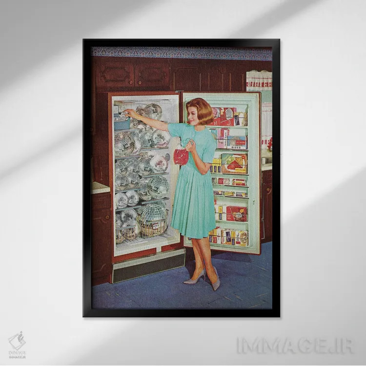 تابلو دکوراتیو آماده سازی مهمانی اثر جولیا والک - نمای قابدار مشکی