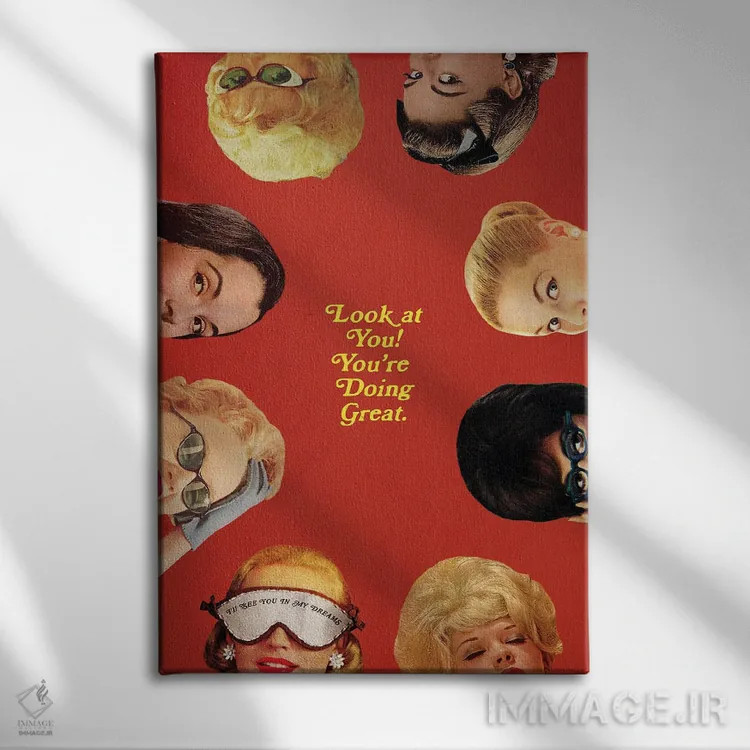 تابلو دکوراتیو نگاه کن به خودت اثر جولیا والک - نمای روبهرو روی دیوار