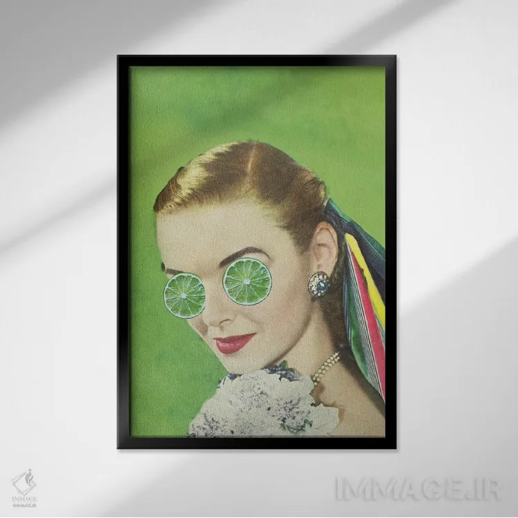 تابلو دکوراتیو قدم گذاشتن در مرکز توجه اثر جولیا والک - نمای قابدار مشکی