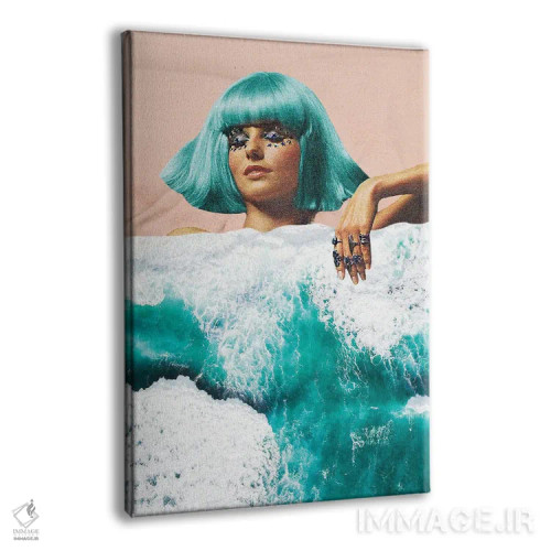 تابلو دکوراتیو تخت آبی اثر جولیا والک - نمای پرسپکتیو محصول