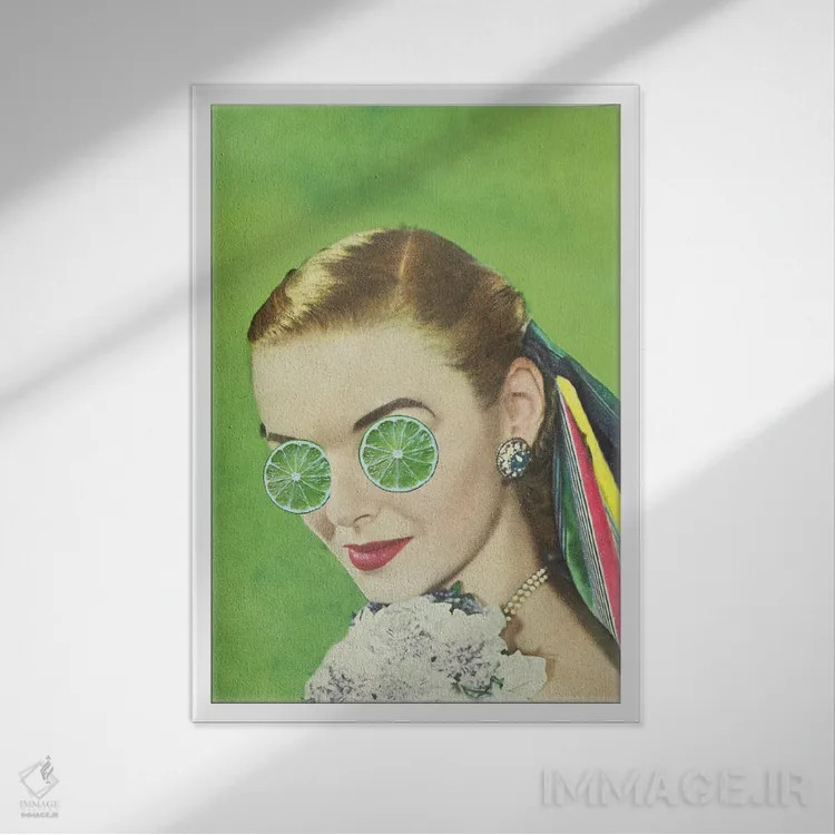 تابلو دکوراتیو قدم گذاشتن در مرکز توجه اثر جولیا والک - نمای قابدار سفید