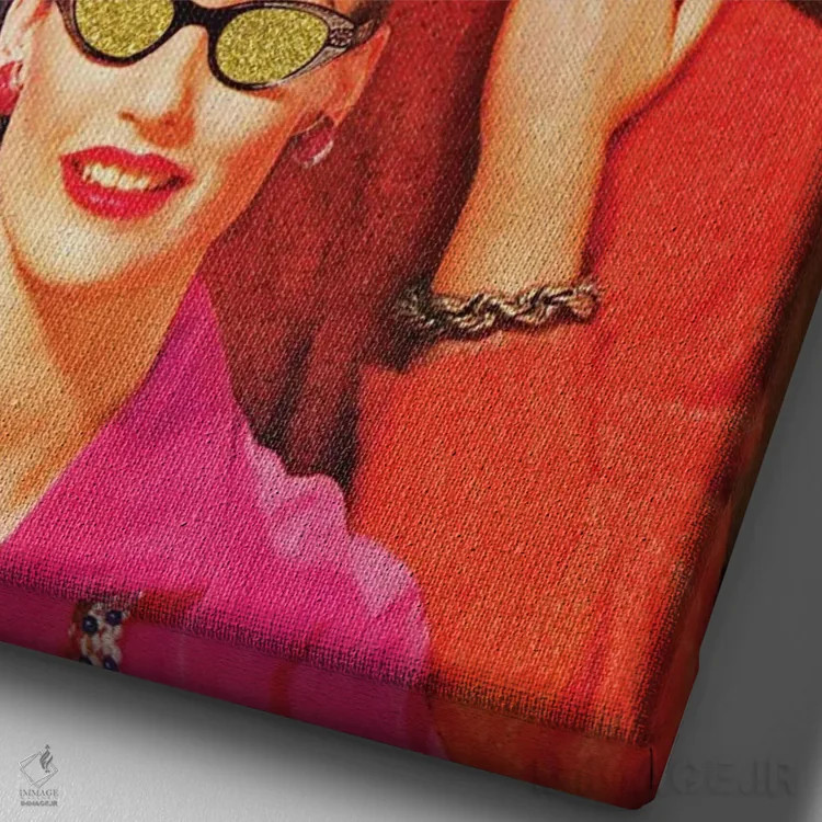 تابلو دکوراتیو دیدن ستاره ها اثر جولیا والک - نمای نزدیک بافت بوم