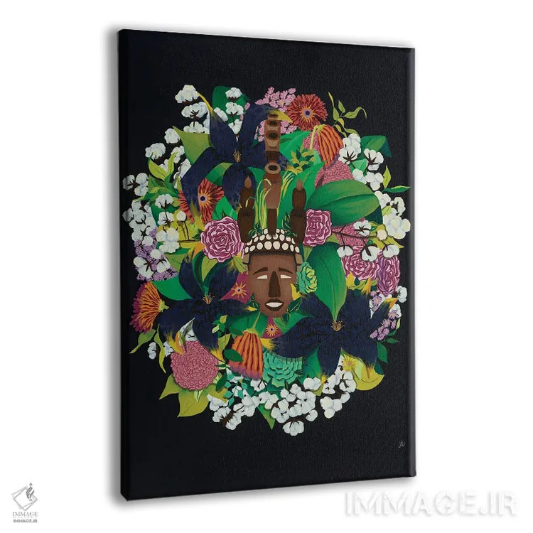 تابلو دکوراتیو سوسن سیاه اثر جنیفر وارن - نمای پرسپکتیو محصول