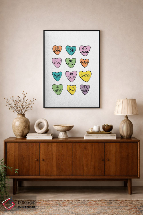 تابلو مینیمال ضد قلب اثر جولیا والک - D1B