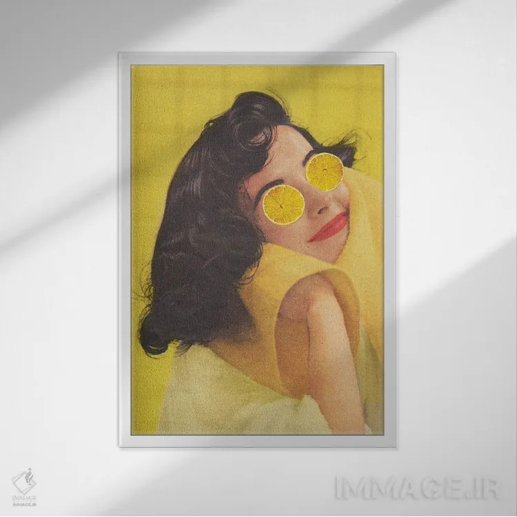 تابلو دکوراتیو از روزت نهایت استفاده را ببر اثر جولیا والک - نمای قابدار سفید
