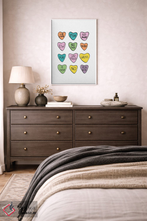 تابلو مینیمال ضد قلب اثر جولیا والک - D3W