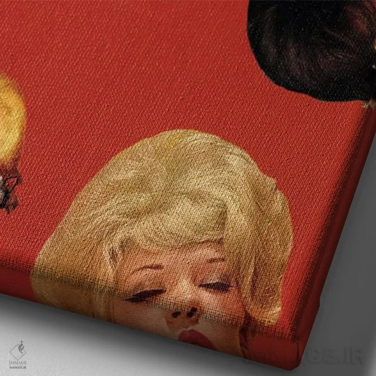 تابلو دکوراتیو نگاه کن به خودت اثر جولیا والک - نمای نزدیک بافت بوم