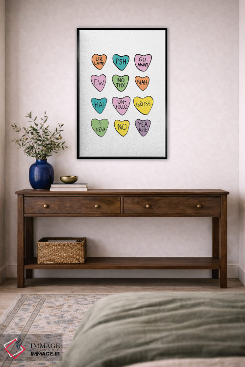 تابلو مینیمال ضد قلب اثر جولیا والک - D6B