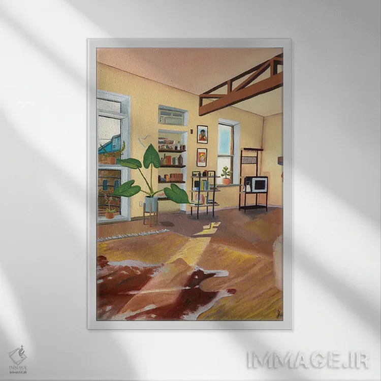 تابلو دکوراتیو این دیوارها اثر جنیفر وارن - نمای قابدار سفید