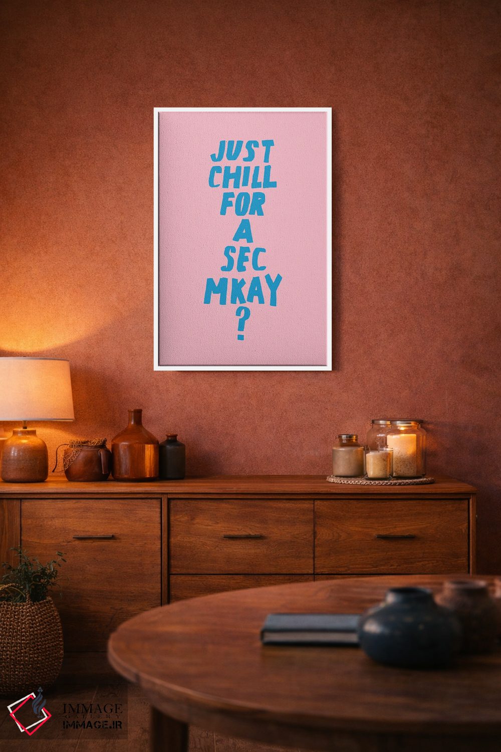 تابلو دکوراتیو فقط یک لحظه آرام باش اثر جولیا والک - D3W