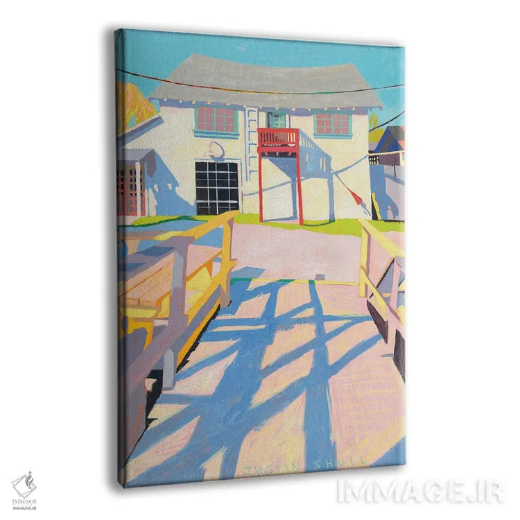 تابلو دکوراتیو کلبه هنری ماهیگیرها اثر جاستین شال - نمای پرسپکتیو محصول