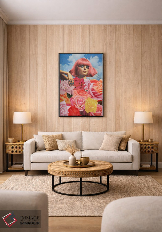 تابلو دکوراتیو بستر گل اثر جولیا والک - D1B