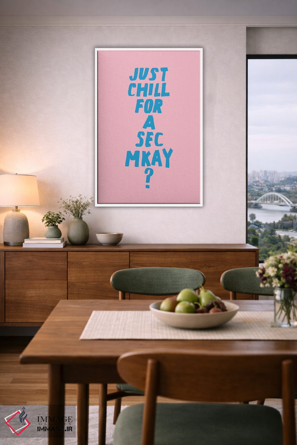 تابلو دکوراتیو فقط یک لحظه آرام باش اثر جولیا والک - D5W